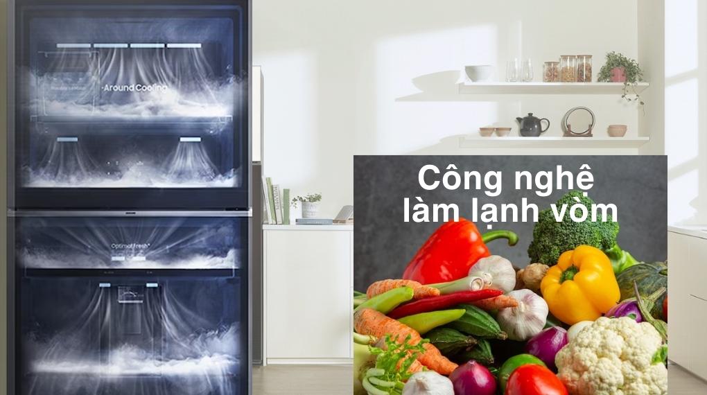 Công nghệ làm lạnh vòm tiên tiến của Tủ lạnh Samsung Inverter 382 lít Bespoke RT38CB6784C3SV