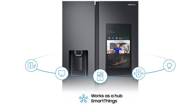 Tận hưởng hệ sinh thái thông minh trong ngôi nhà với Tủ lạnh Samsung Inverter 616 lít Side By Side Family Hub RS64T5F01B4/SV