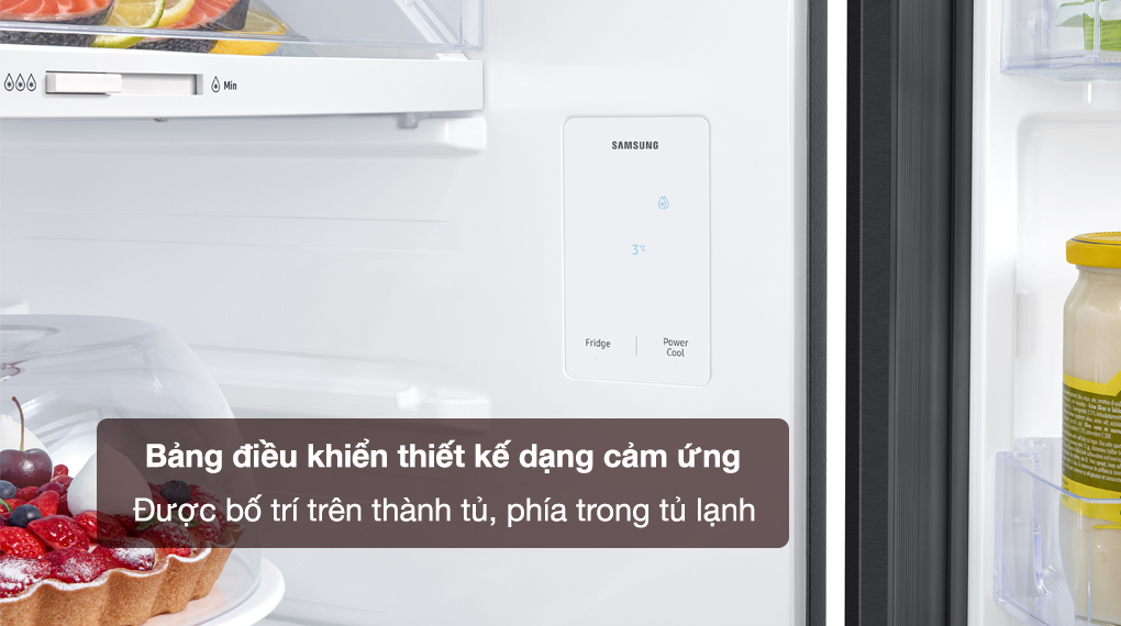 Tủ lạnh Samsung Inverter 348 lít RT35CG5424B1SV có bảng điều khiển hiện đại, tiện lợi nằm ngay bên trong tủ