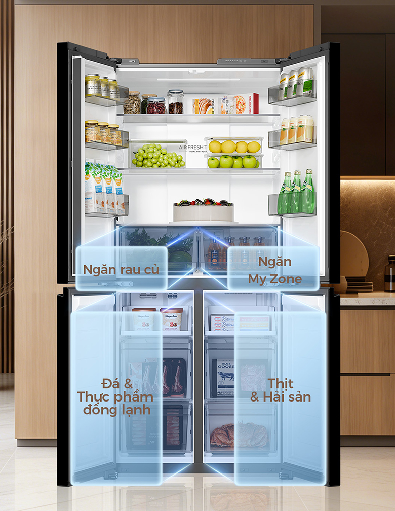 Tủ lạnh AQUA 506 lít luồng lạnh đa chiều