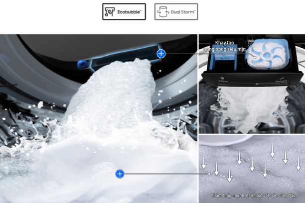 Máy giặt Samsung WA40F95E1CSV BubbleStorm