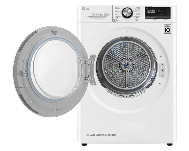 Máy sấy bơm nhiệt LG 9 kg DVHP09W