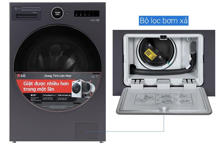 Máy giặt sấy LG Inverter giặt 17 kg - sấy 10 kg F2517RNTG