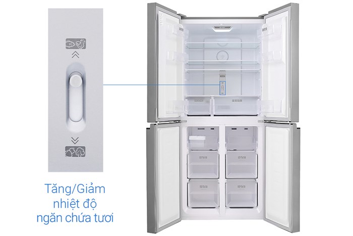Tủ lạnh Sharp Inverter 401 lít Multi Door SJ-FXP480VG-SL