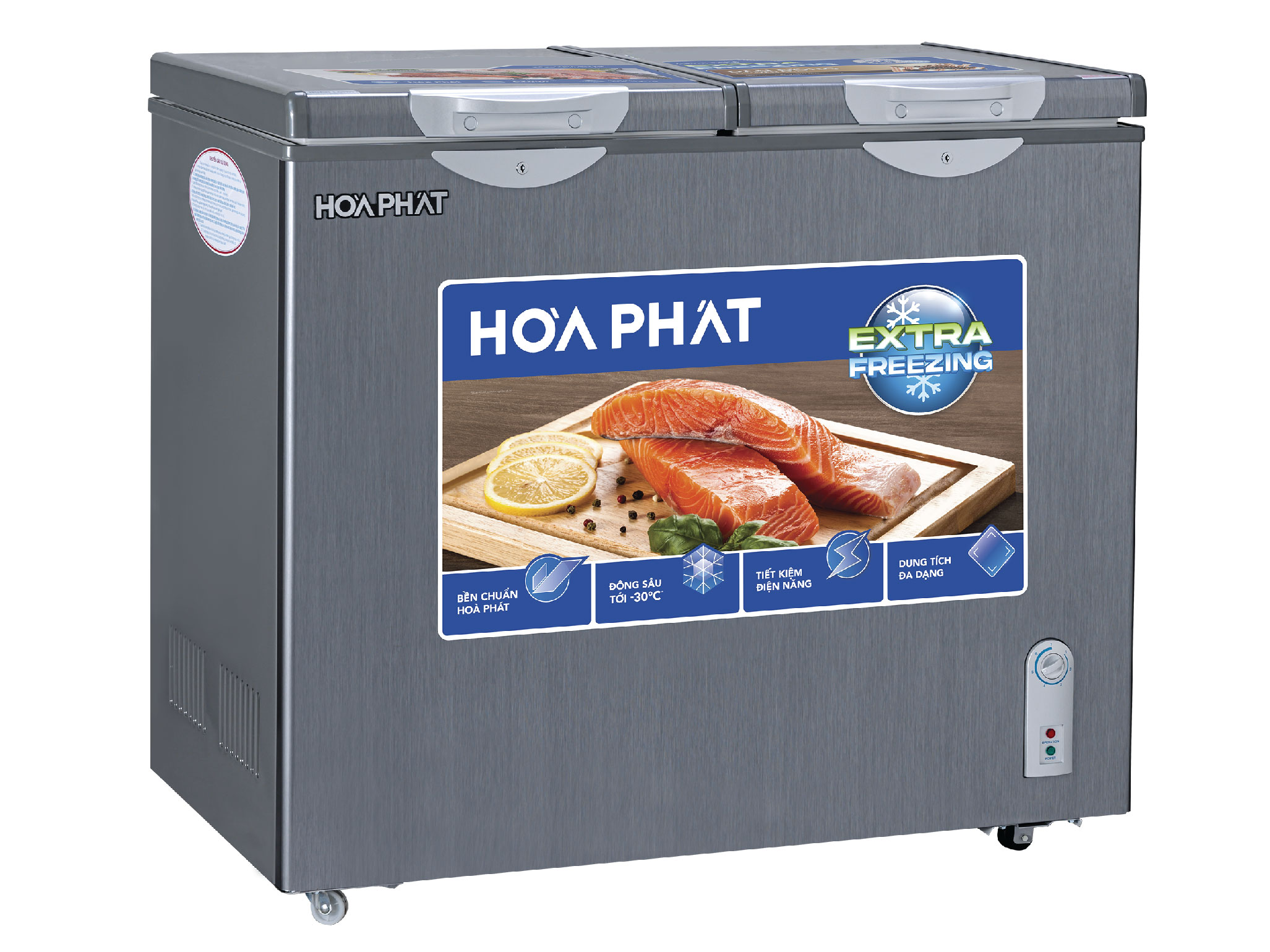 Tủ đông Hòa Phát 2 ngăn 2 cánh HPF BD6205G 205 lít