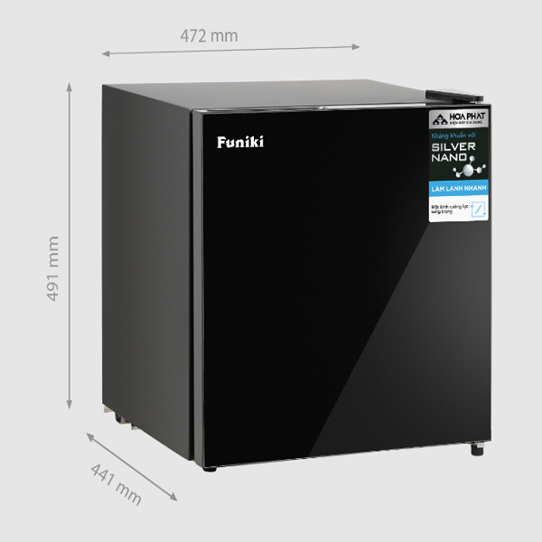 Tủ lạnh mini cánh kính Funiki HR S646GB 46L