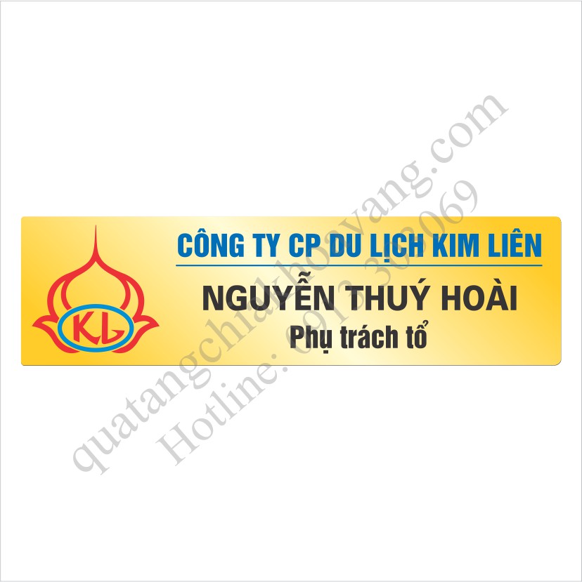 Biển tên Công ty DL Kim Liên