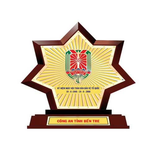 Biểu trưng gỗ đồng hình ngôi sao