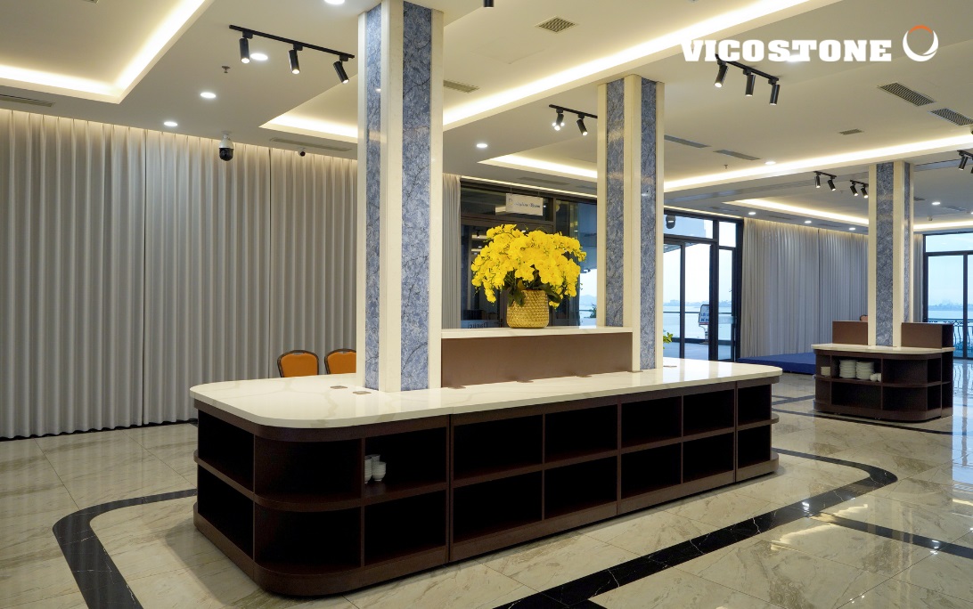 Không gian khách sạn Danitel Hạ Long với điểm nhấn Vicostone BQ8786
