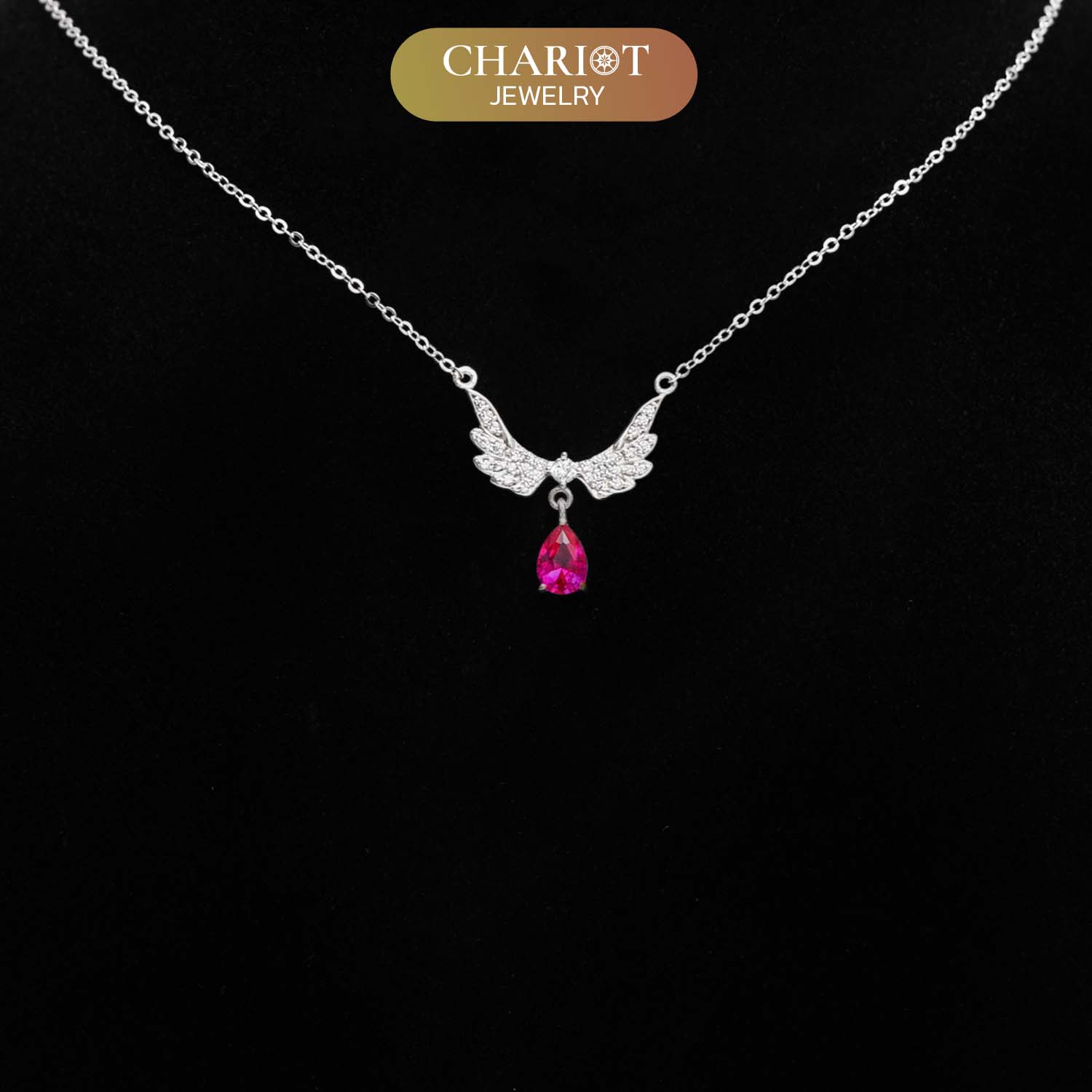 Dây chuyền bạc DCJ55 cánh thiên thần s925 ChariotJewelry