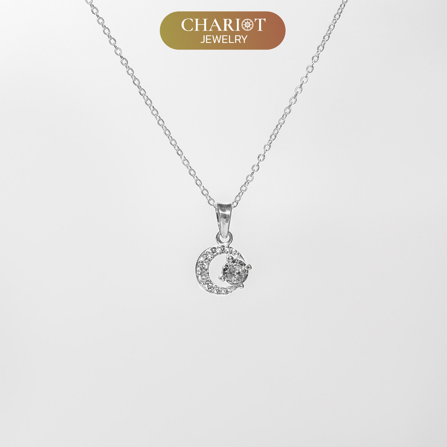 Dây Chuyền Bạc S925 DCJ118 Mặt Hình Tròn Chariot Jewelry