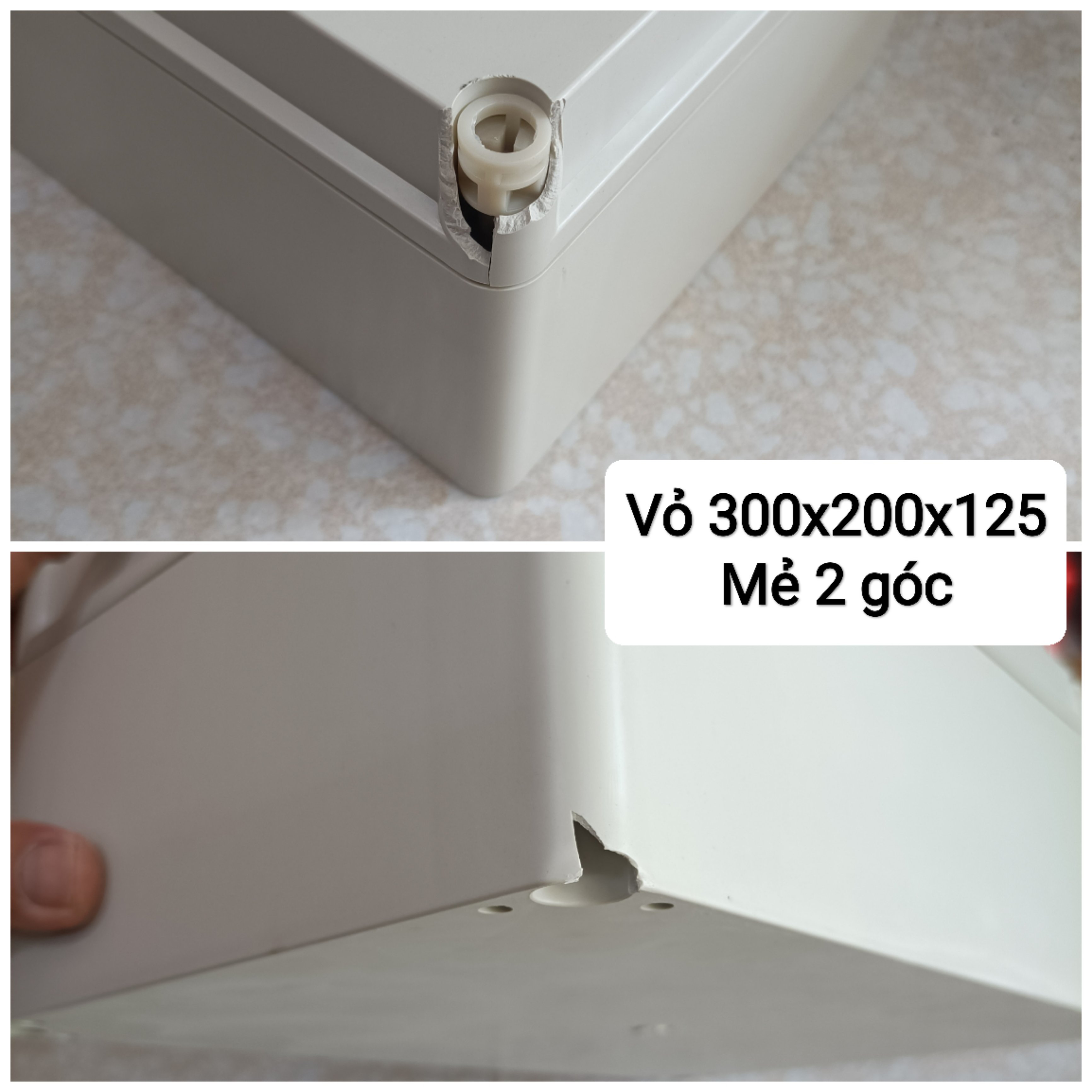 Hộp Nhựa ABS 300x200x125 Chống Nước, lắp được 8 cell 46160