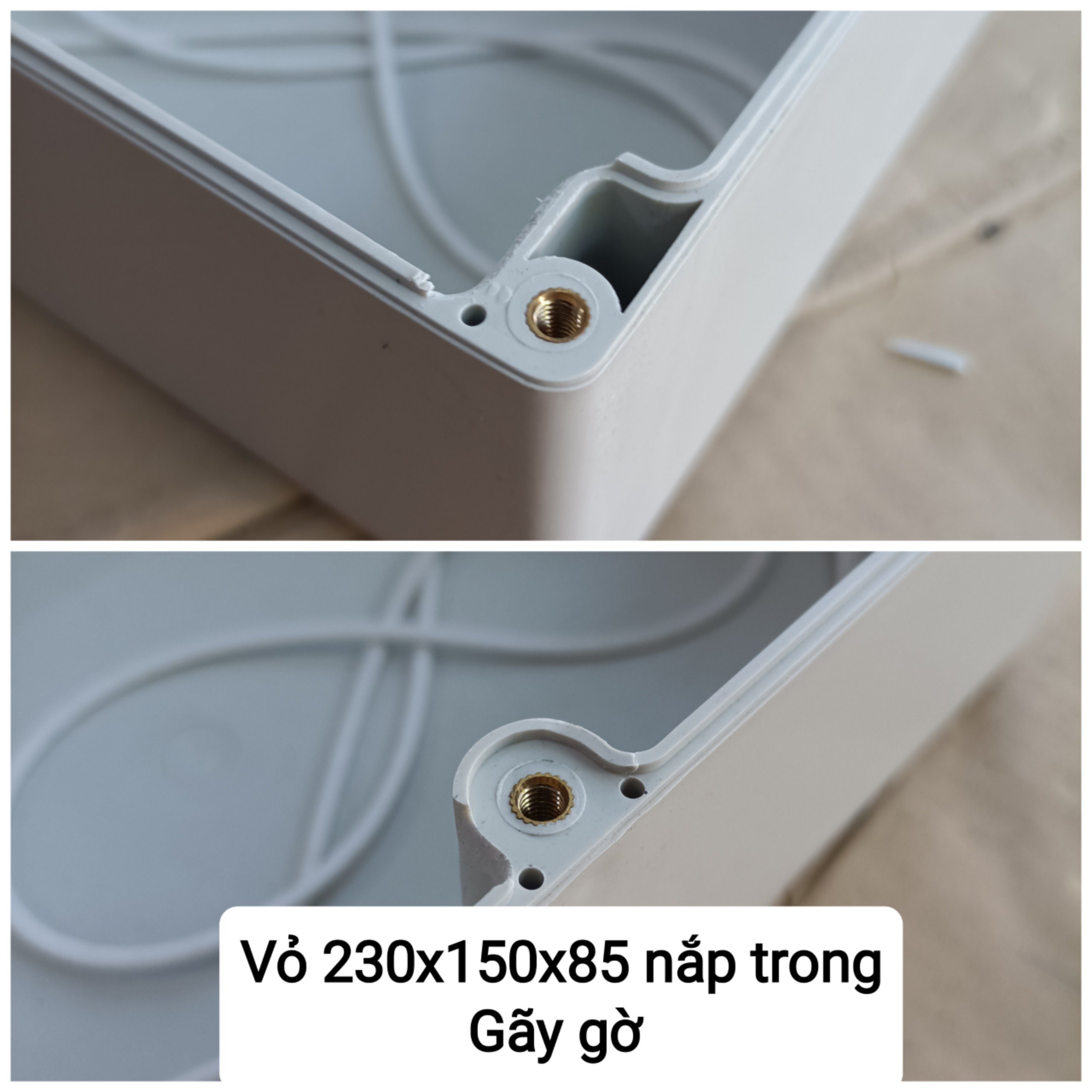 Hộp Nhựa Chống Nước 230x150x85mm Nắp Trong. Lắp được 8 cell 33140