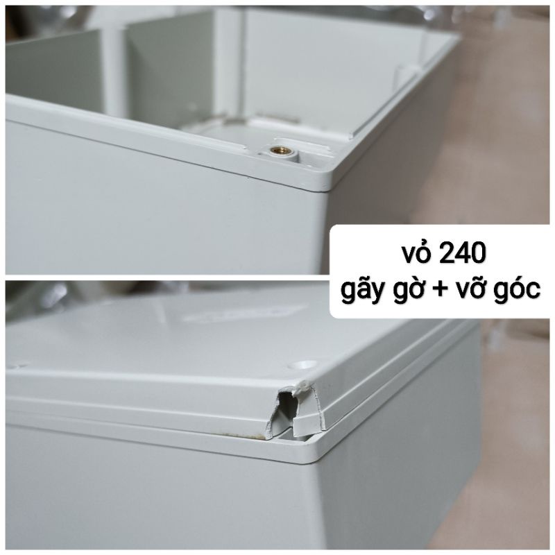 Hộp Nhựa 240x160x90mm, lắp vừa 8 cell 33140, lắp vừa 3 cell 46160 (chống nước IP65)