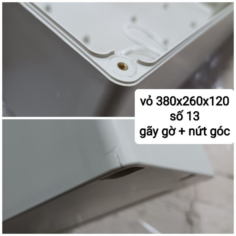 Hộp nhựa ABS 380x260x120mm, lắp được 12 cell 46160, lắp được 72 cell 32650