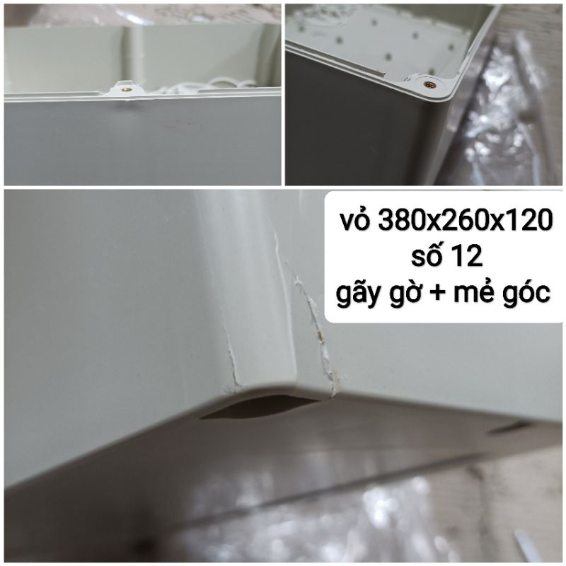 Hộp nhựa ABS 380x260x120mm, lắp được 12 cell 46160, lắp được 72 cell 32650