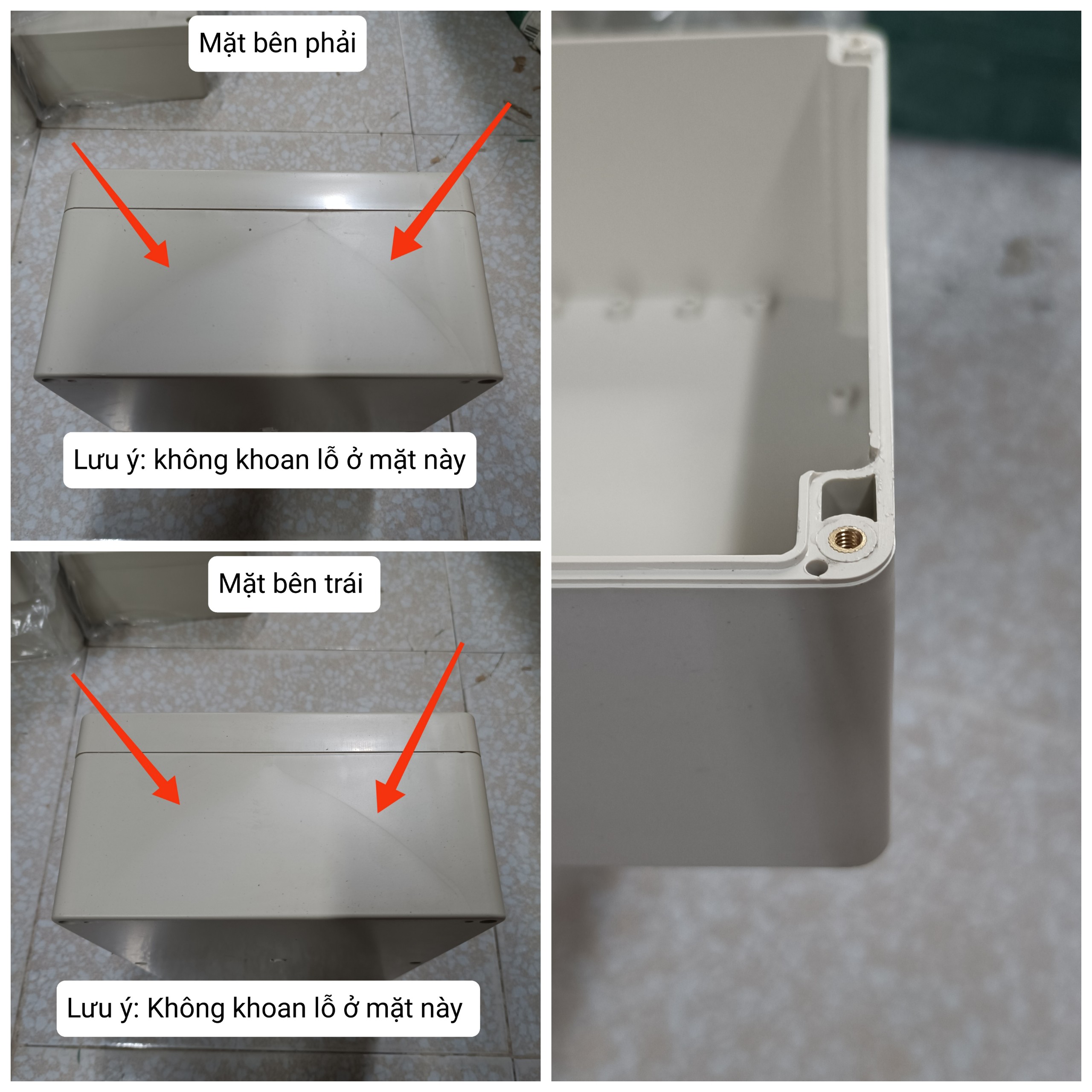 Hộp Nhựa ABS 265x185x95mm chống nước, lắp được 12 cell 33140, hoặc 24 cell 32650, 32700