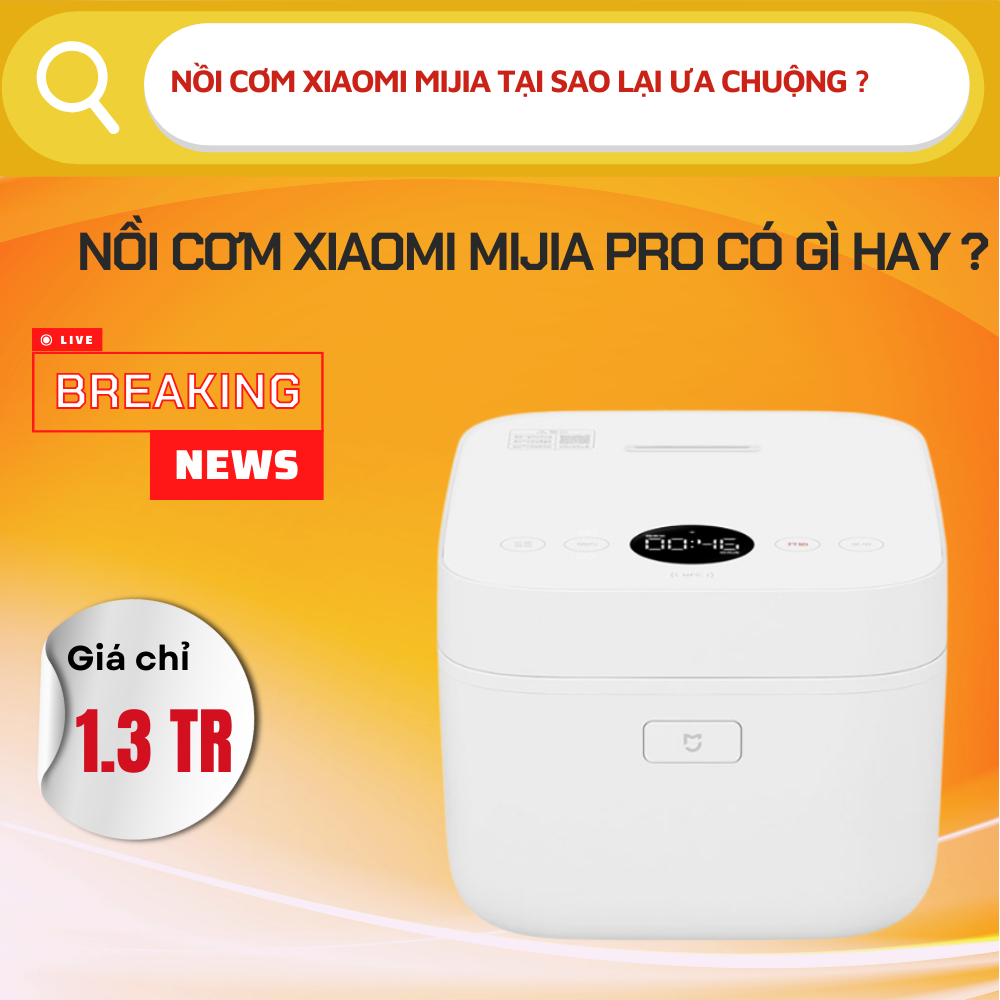 Xiaomi Ra Mắt Nồi Cơm Điện Xiaomi Mijia 3 Lít Giá Chỉ Hơn 1 Triệu