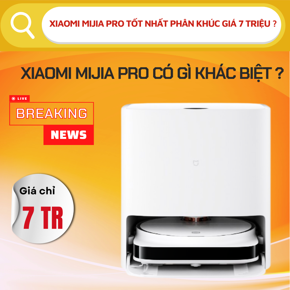 Robot Quét Và Lau Nhà Xiaomi Mijia 2 Ra Mắt Với Lực Hút 5000 Pa Giá Chỉ 7.899.000 VNĐ