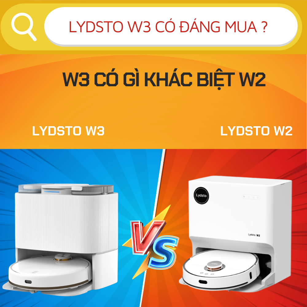 Robot Hút Bụi Lau Nhà Thông Minh Xiaomi Lydsto W3 2023 Có Gì Đặc Biệt ? Nâng cấp gì so với Lydsto W2