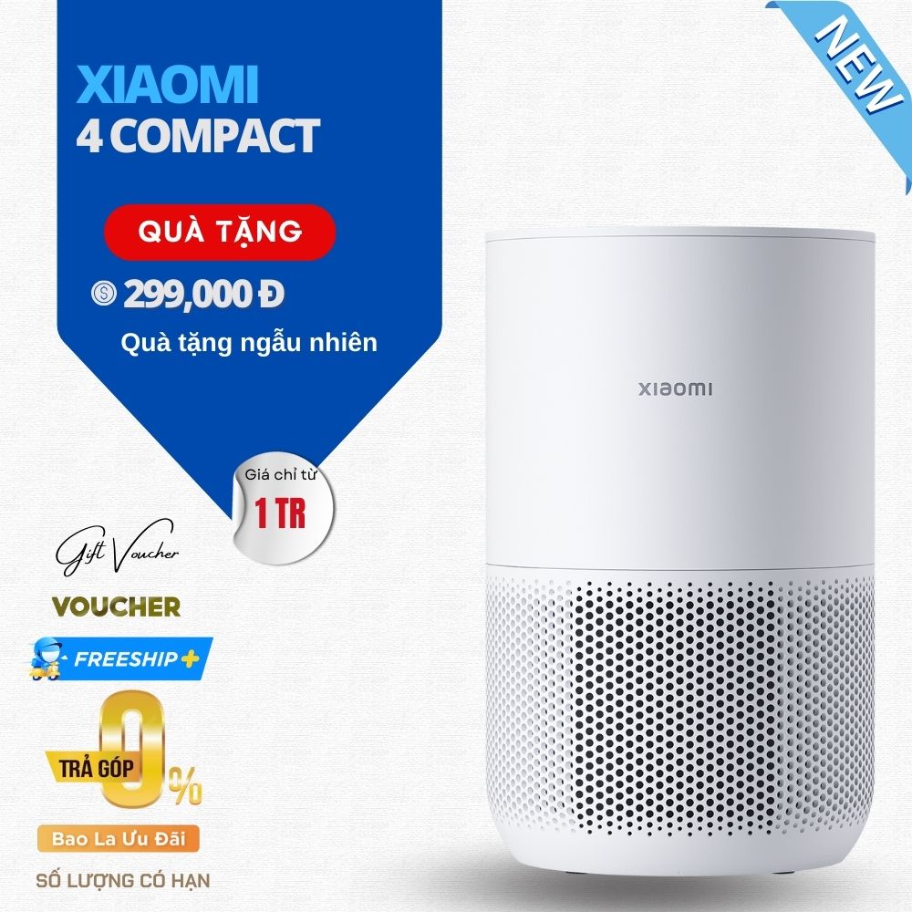 Máy Lọc Không Khí Xiaomi Air Purifier Compact 4 Kết Nối App Phù Hợp Không Gian 30 m2 - Hàng Chính Hãng