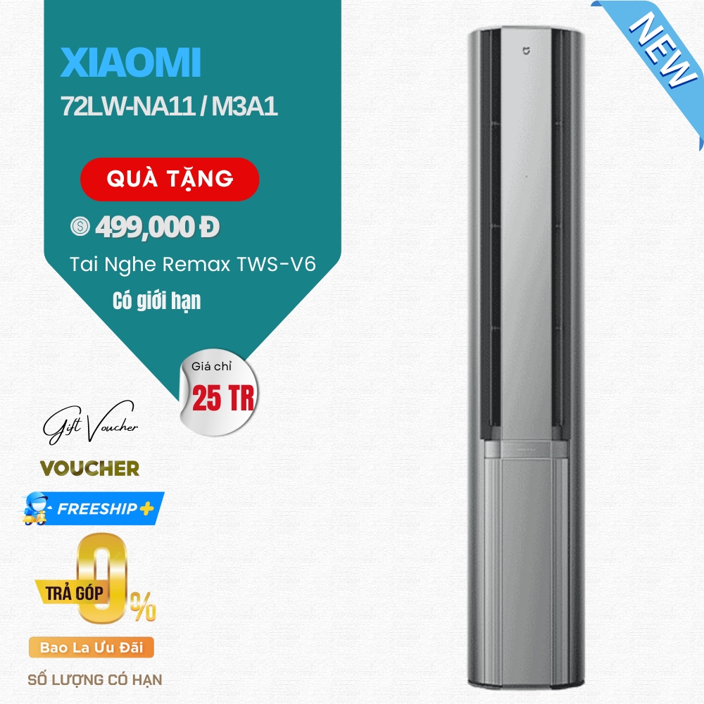 Điều Hoà Cây Xiaomi Mijia 72LW-NA11/M3A1 3HP, 2 Chiều 27000BTU