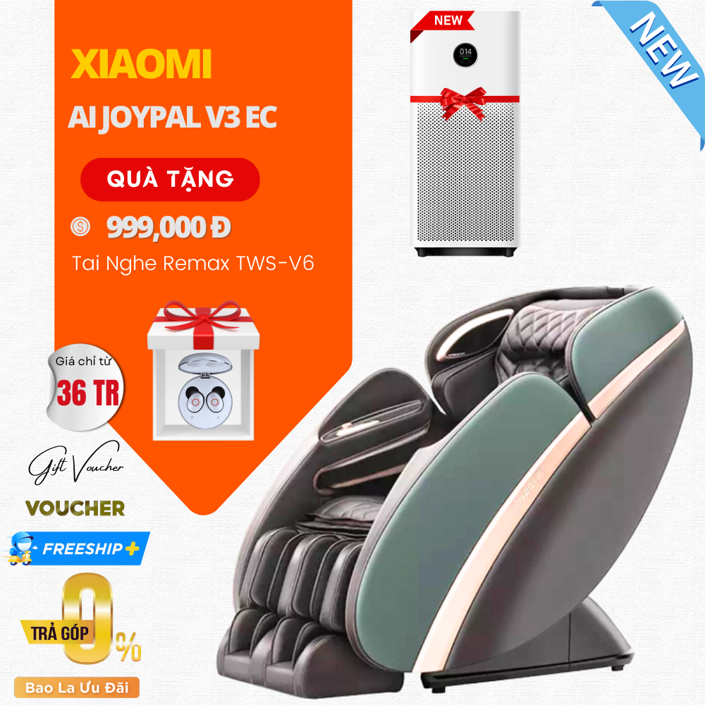 Ghế Massage Thông Minh Xiaomi AI Joypal V3 EC - 6602 4D Có Điều Khiển Giọng Nói 25 Kỹ Thuật Massage 13 Cấp Độ - Hàng Chính Hãng