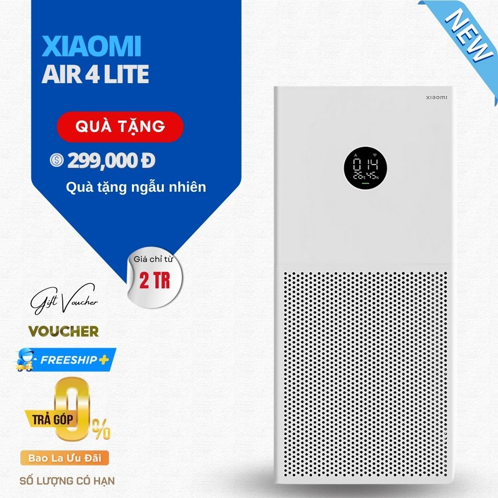 Máy Lọc Không Khí Xiaomi Mi Air Purifier 4 Lite Kết Nối App Phù Hợp Không Gian 45 m2 - Hàng Chính Hãng