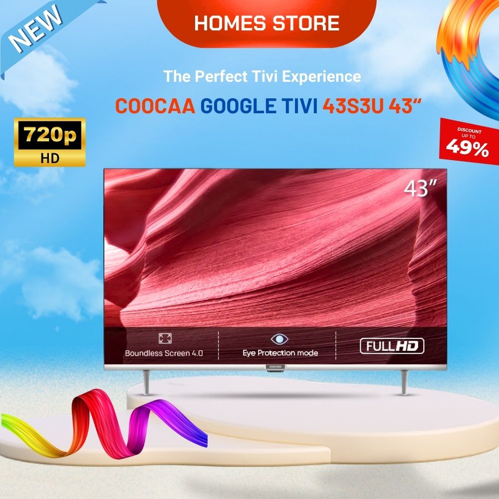 Smart Tivi Coocaa Full HD 43 Inch 43S3U - Hàng Chính Hãng