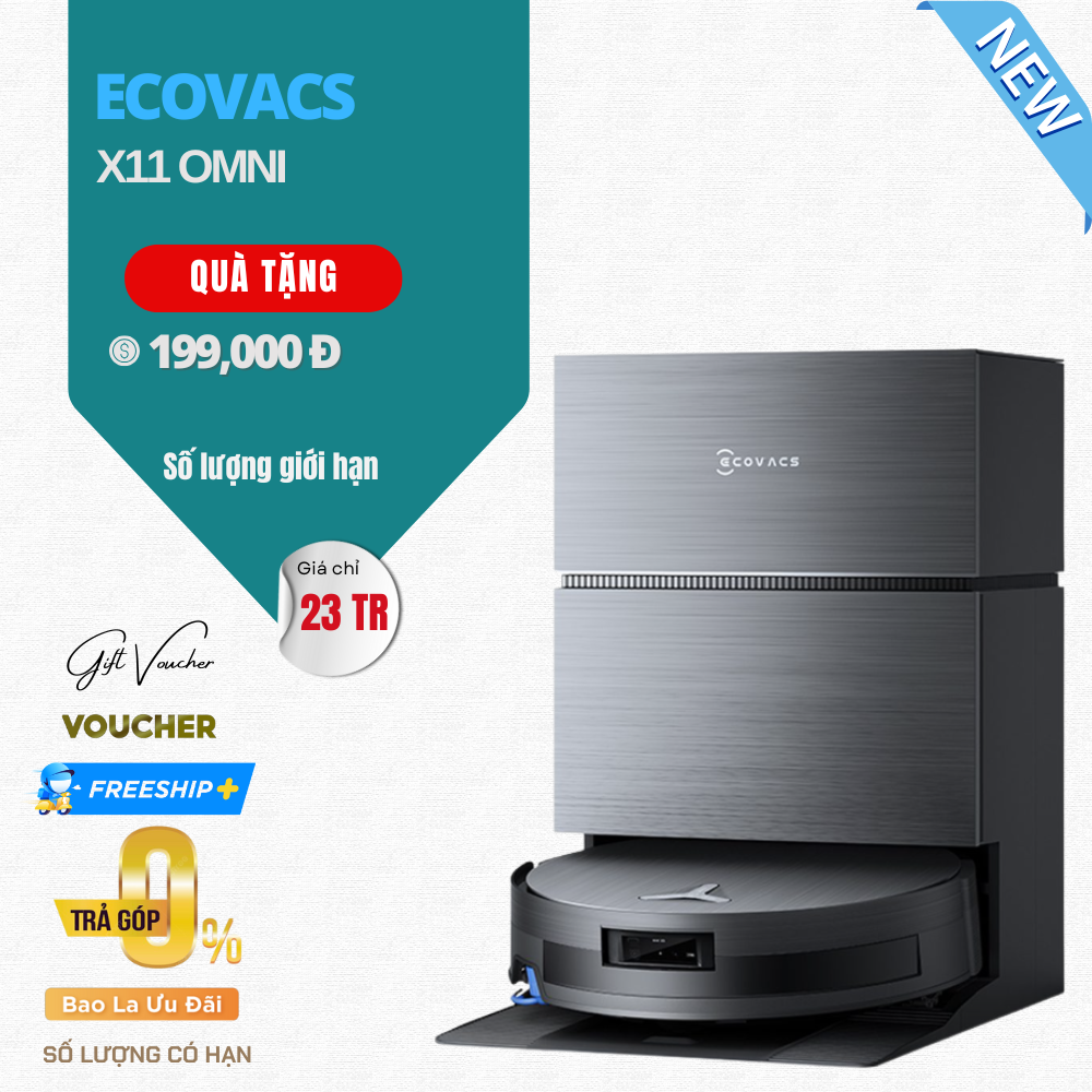 Robot Hút Bụi Lau Nhà Ecovacs Deebot X11 Pro Omni – Bản Quốc Tế