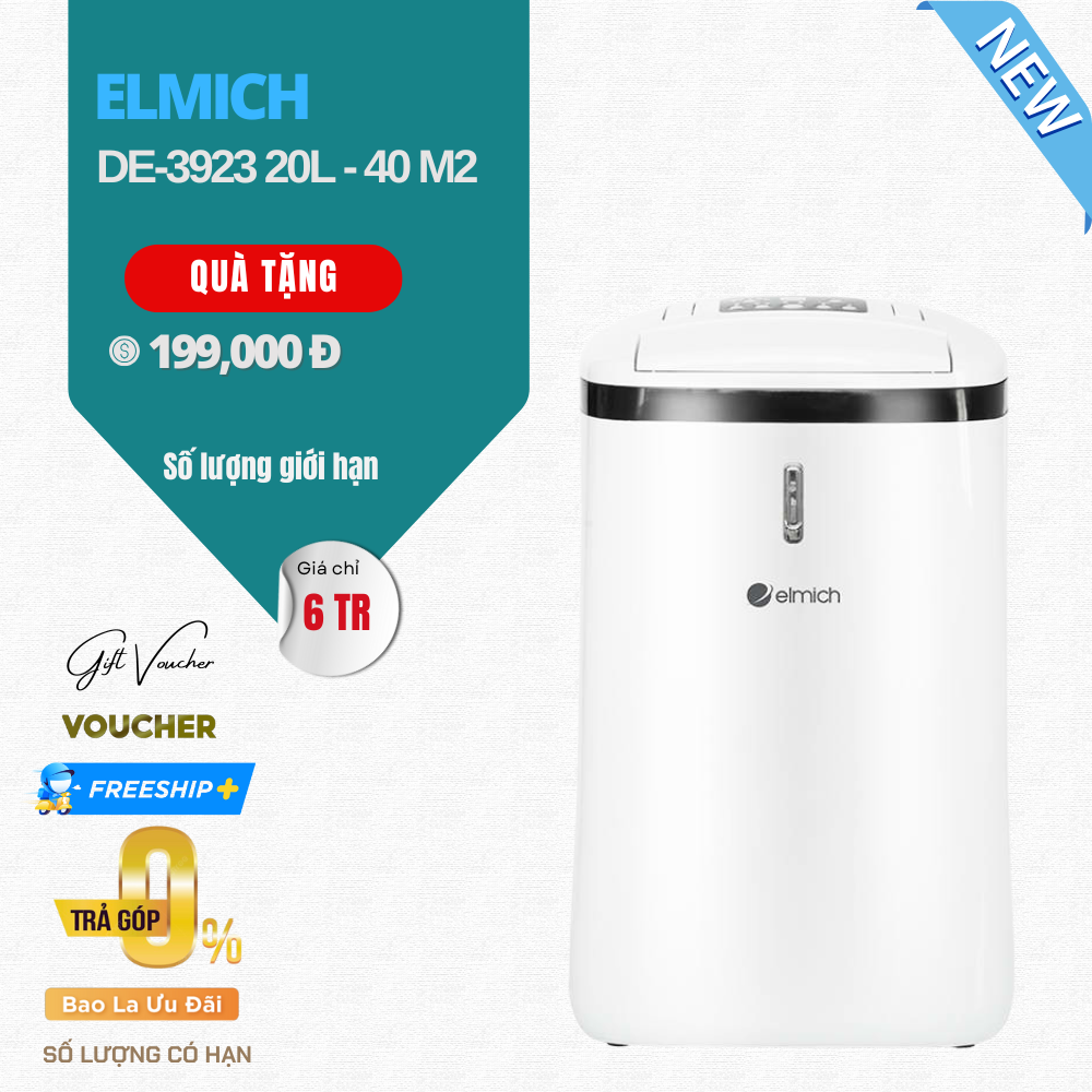 Máy Hút Ẩm Lọc Không Khí Elmich DE-3923 20L - Bản Quốc Tế