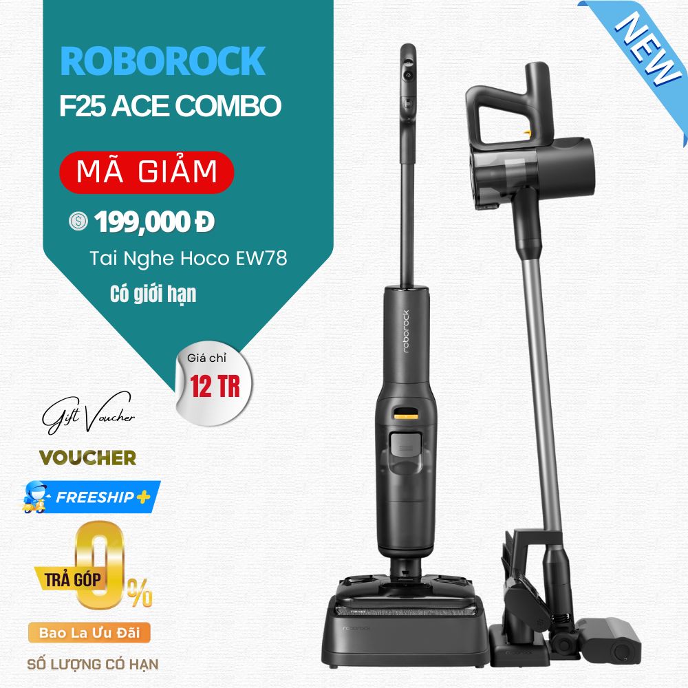 Máy Hút Bụi Lau Nhà Roborock F25 ACE Combo – Bản Quốc Tế