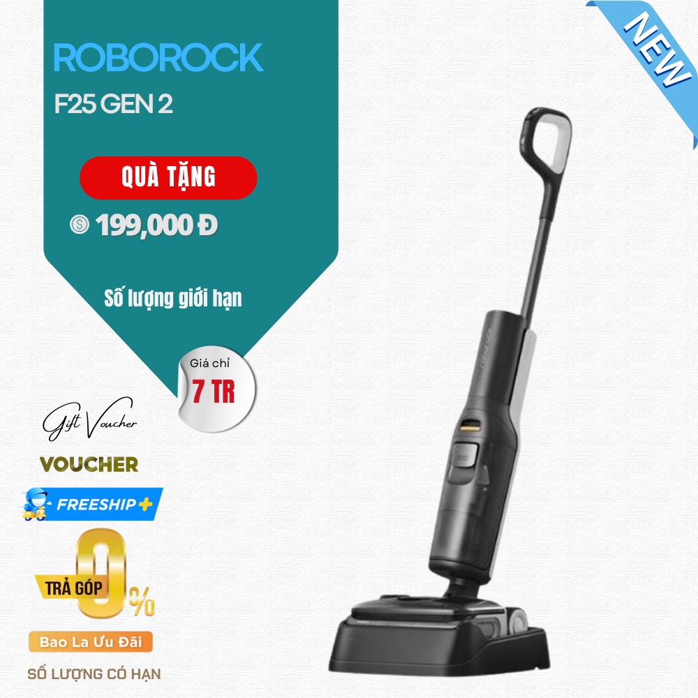 Máy Hút Bụi Lau Nhà Roborock F25 Gen 2 - Bản Quốc Tế