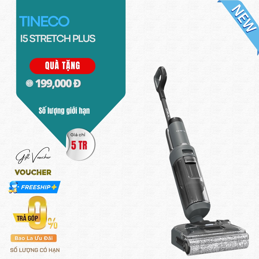 Máy Hút Bụi Lau Nhà Tineco i5 Stretch Plus - Bản Quốc Tế