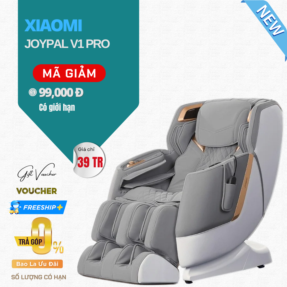 Ghế Massage Xiaomi Joypal V1 Pro 2023 Thông Minh AI Monster 3.5D, Điều Khiển Giọng Nói 29 Kỹ Thuật Massage 11 Cấp Độ - Mẫu 2023