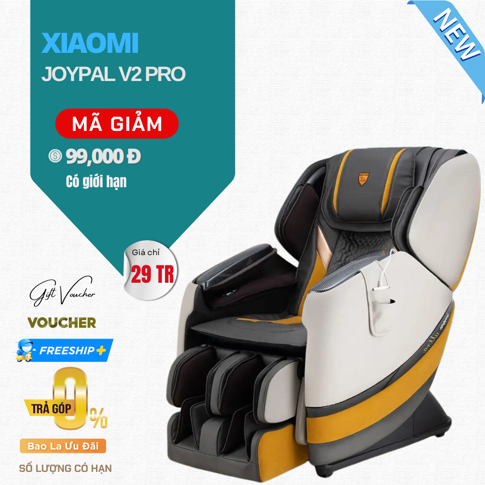 Ghế Massage Xiaomi Joypal V2 Pro 2025 - Nhận Diện Điểm Đau, Cấu Trúc 4D Thắt Lưng