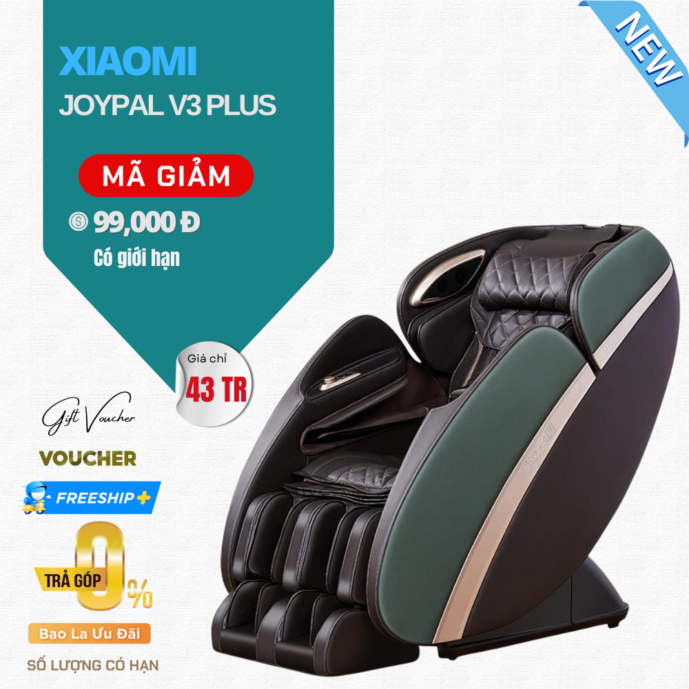Ghế Massage Xiaomi Joypal V3 Plus 2025 EC-6602 – Kết Hợp Chuyển Động Massage Sâu 3D & 4D
