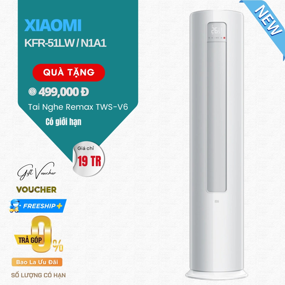 Điều Hoà Cây Xiaomi Mijia KFR-51LW/N1A1 2HP, 2 Chiều 18000BTU