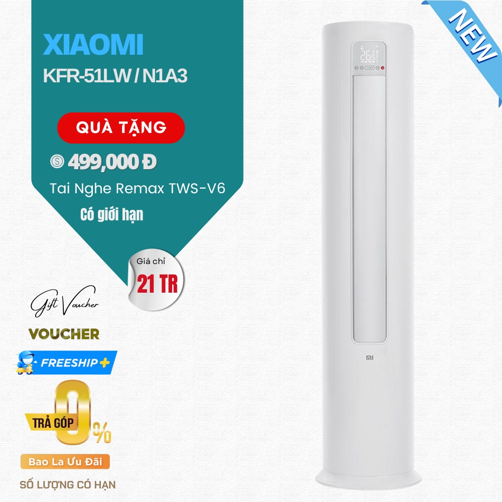 Điều Hoà Cây Xiaomi Mijia KFR-51LW/N1A3 3HP, 2 Chiều 27000BTU