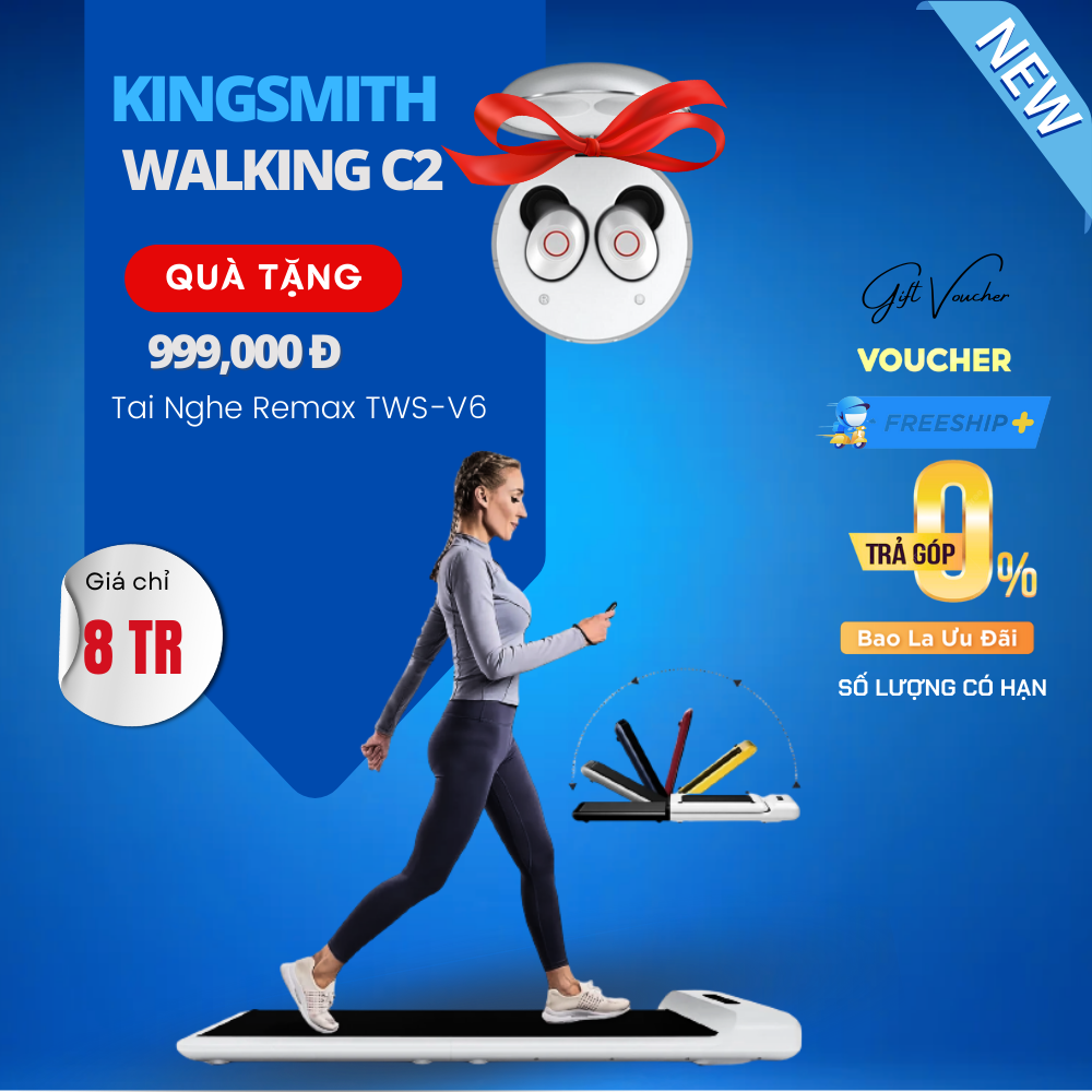 Máy Đi Bộ Xiaomi WalkingPad C2 Mini Foldable Walking Treadmil - Hàng Chính Hãng