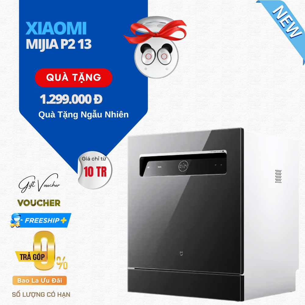 Máy Rửa Bát Xiaomi Mijia 13 Bộ S2 Rửa Sấy Nhiệt Độ Cao - Kết Nối App