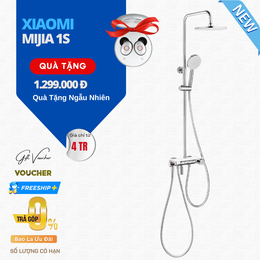 Bộ Vòi Sen Xiaomi Mijia S1 Điều Chỉnh Nhiệt Độ - Màn Hình LED