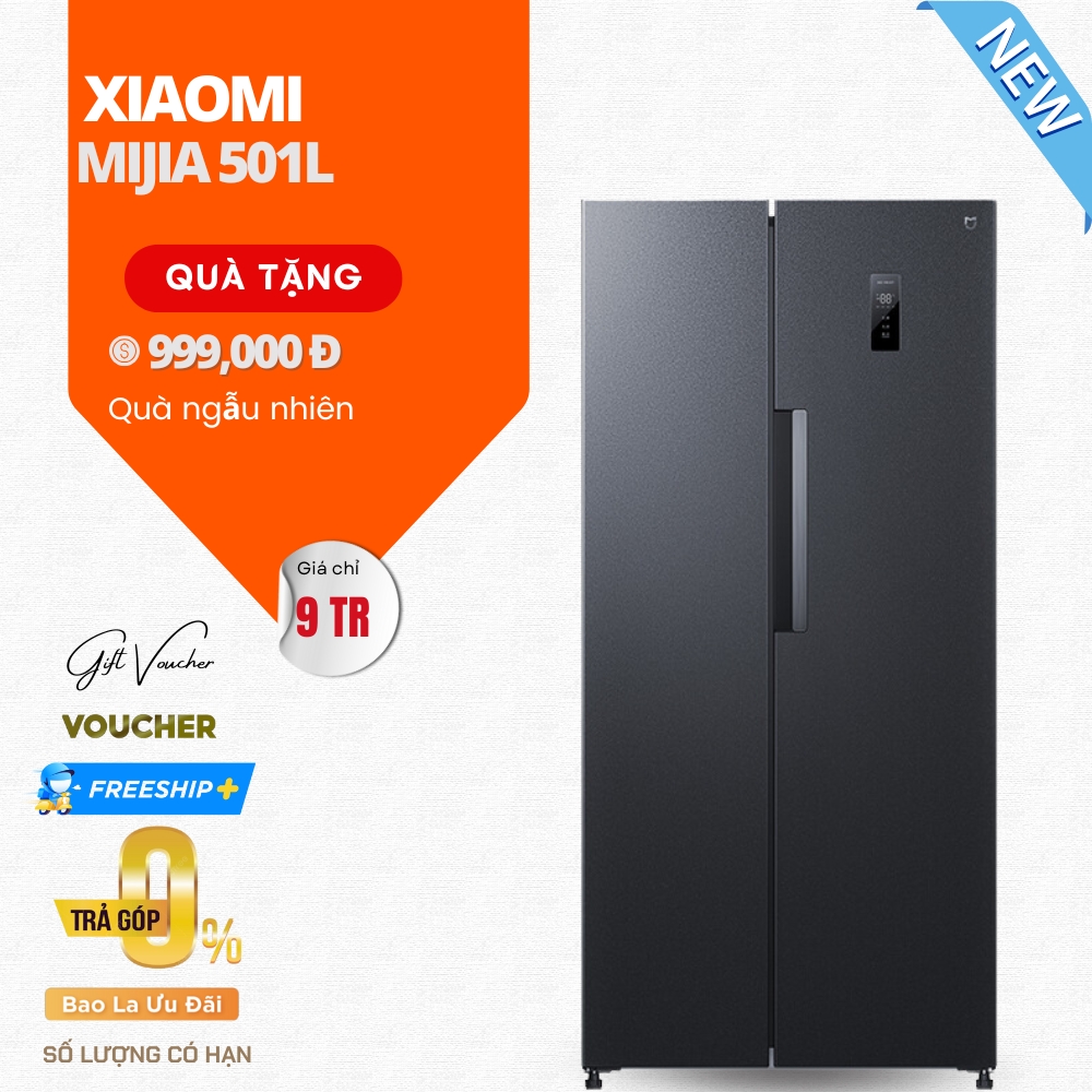 Tủ Lạnh Xiaomi Mijia 501L 2 Cánh - Màu Đen Cao Cấp