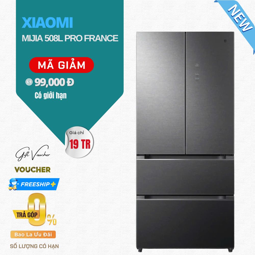 Tủ Lạnh Xiaomi Mijia 508L Pro BCD-508WFTGBI – Kiểu Pháp, Làm Lạnh Kép Độc Lập