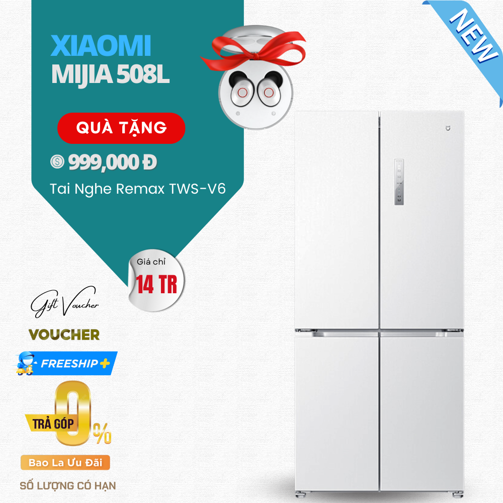 Tủ Lạnh Xiaomi Mijia 508L 4 Cánh – Thiết Kế Siêu Mỏng, 18 Ngăn