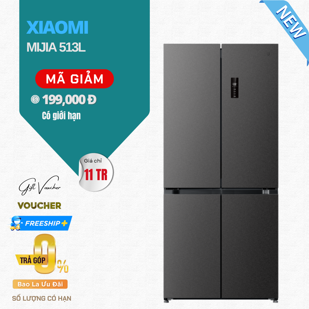 Tủ Lạnh Xiaomi Mijia 513L BCD-513WMSA 4 Cánh - Ngăn Đông Mềm