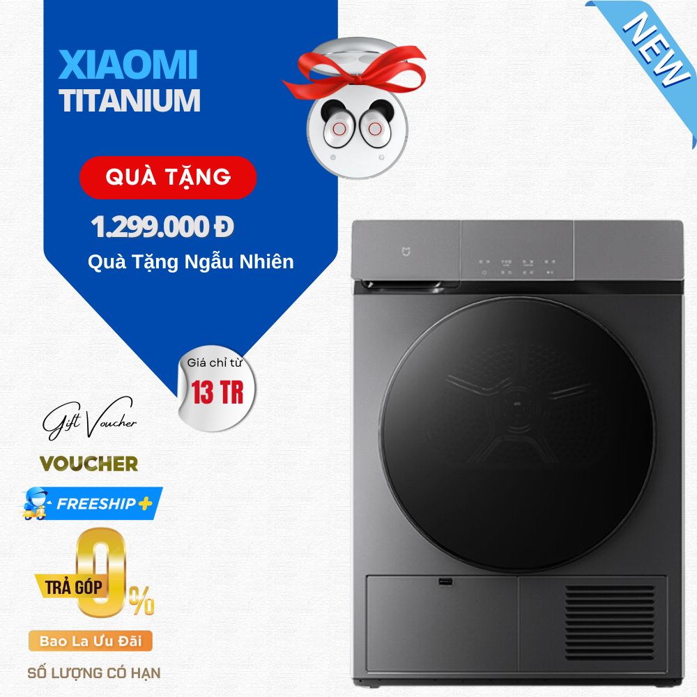 Máy Sấy Xiaomi Mijia H100MJ102S Titanium 10Kg, Sấy Bơm Nhiệt
