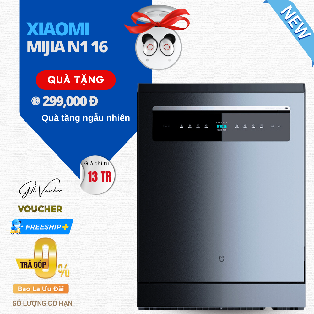 Máy Rửa Bát Xiaomi Mijia N1 16 Bộ – Khử Trùng Đa Năng - Hàng Nhập Khẩu