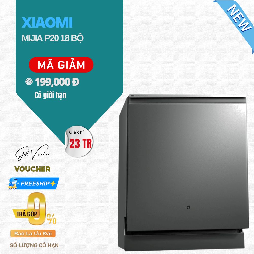 Máy Rửa Bát Xiaomi Mijia 18 Bộ P20 Rửa Lốc Xoáy - Khử Khuẩn UV