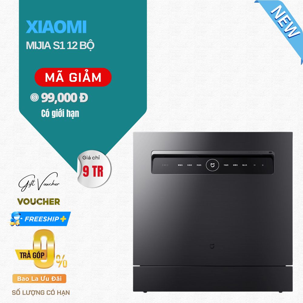 Máy Rửa Bát Xiaomi Mijia 12 Bộ S1 – Khử Trùng 99,9% Kết Nối App